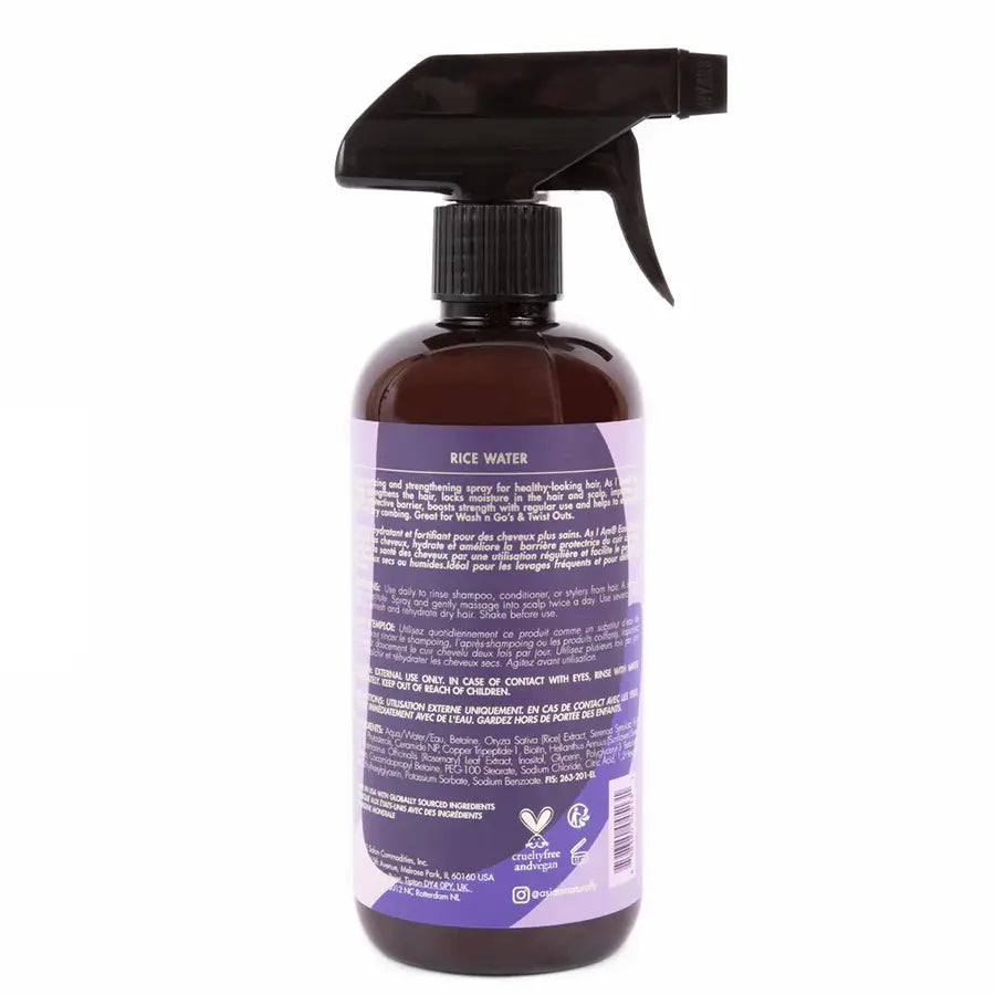 As I Am Rice Water Strengthens & Promotes Growth for All Hair Types 16 oz - Discover the ancient secret to stronger, longer h