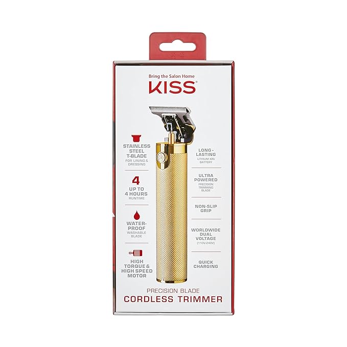Red by Kiss Precision Blade Cordless Trimmer | Ultra-Sharp for Professional Grooming - Experience professional-grade grooming
