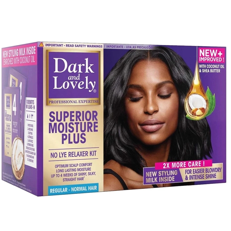 Dark and Lovely Superior Moisture Plus No Lye Relaxer Kit
