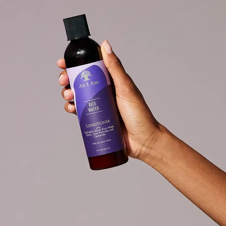 As I Am Rice Water Conditioner Strengthening & Hydrating for Curly, Coily & Wavy Hair 8 oz - Unlock stronger, healthier curls