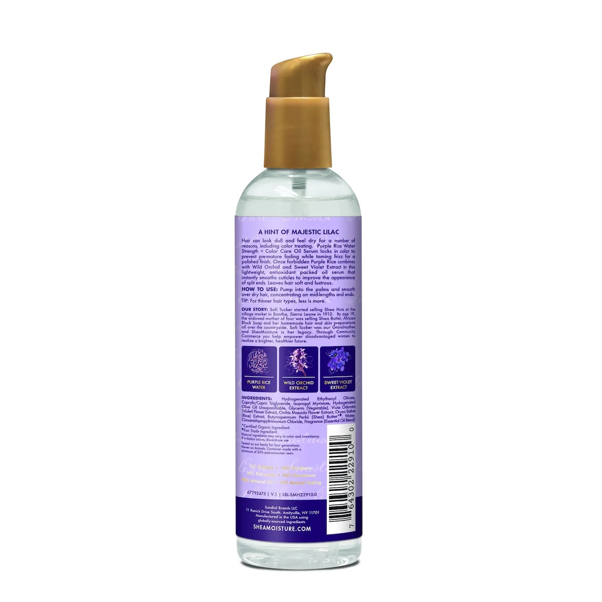 Shea Moisture Purple Rice Water Strength & Colour Care Oil Serum 4 oz / 118 ml - Restore vibrant color and strength with Shea