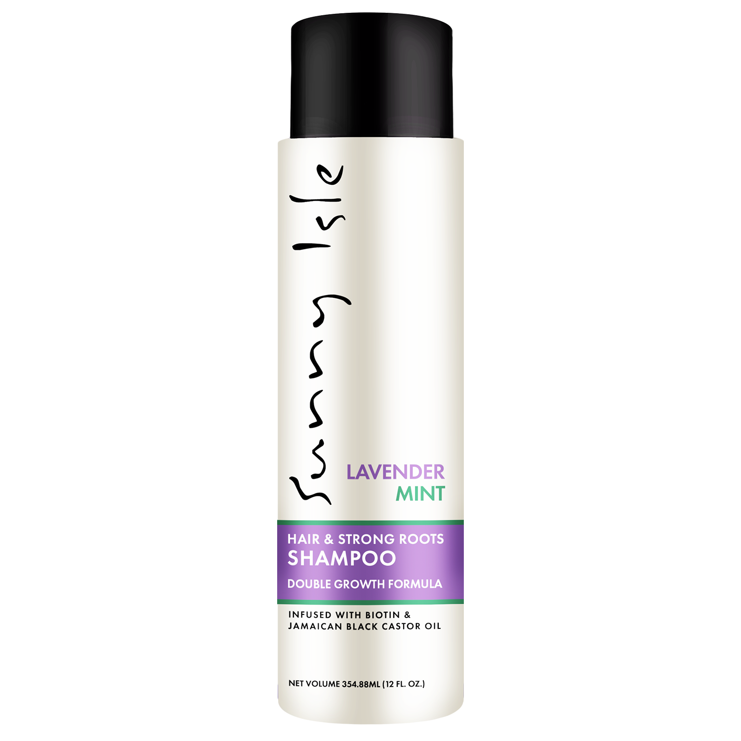 Sunny Isle Lavender Mint Hair & Strong Roots Shampoo 354.88 ml/12.0 oz, front bottle view