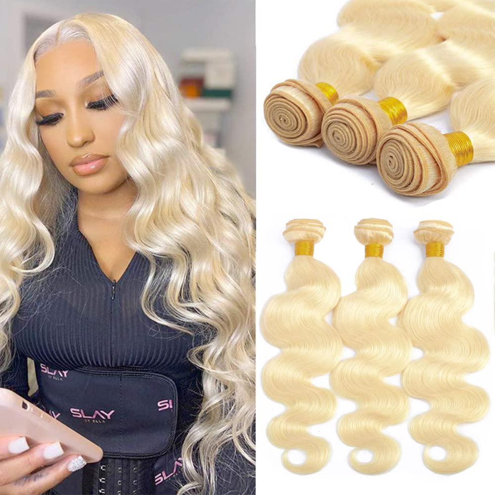 100% Virgin Brazilian - Style - Free Part Blond