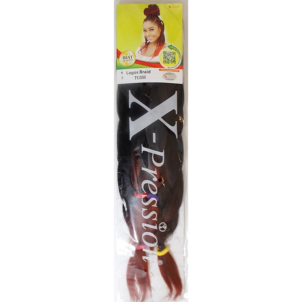 Xpression Lagos Braid Full Voluminous Braids color T1B-350