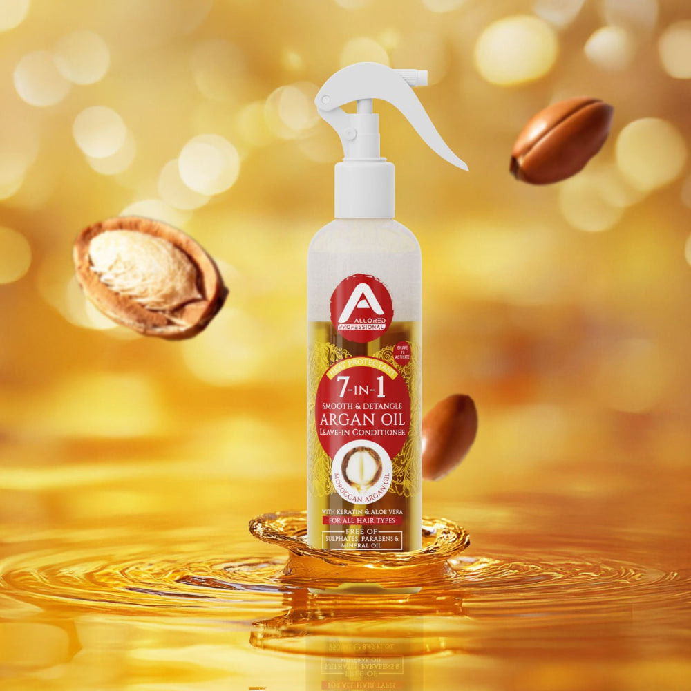 Allored Argan Oil Leave-In Conditioner with argan oil styling detail