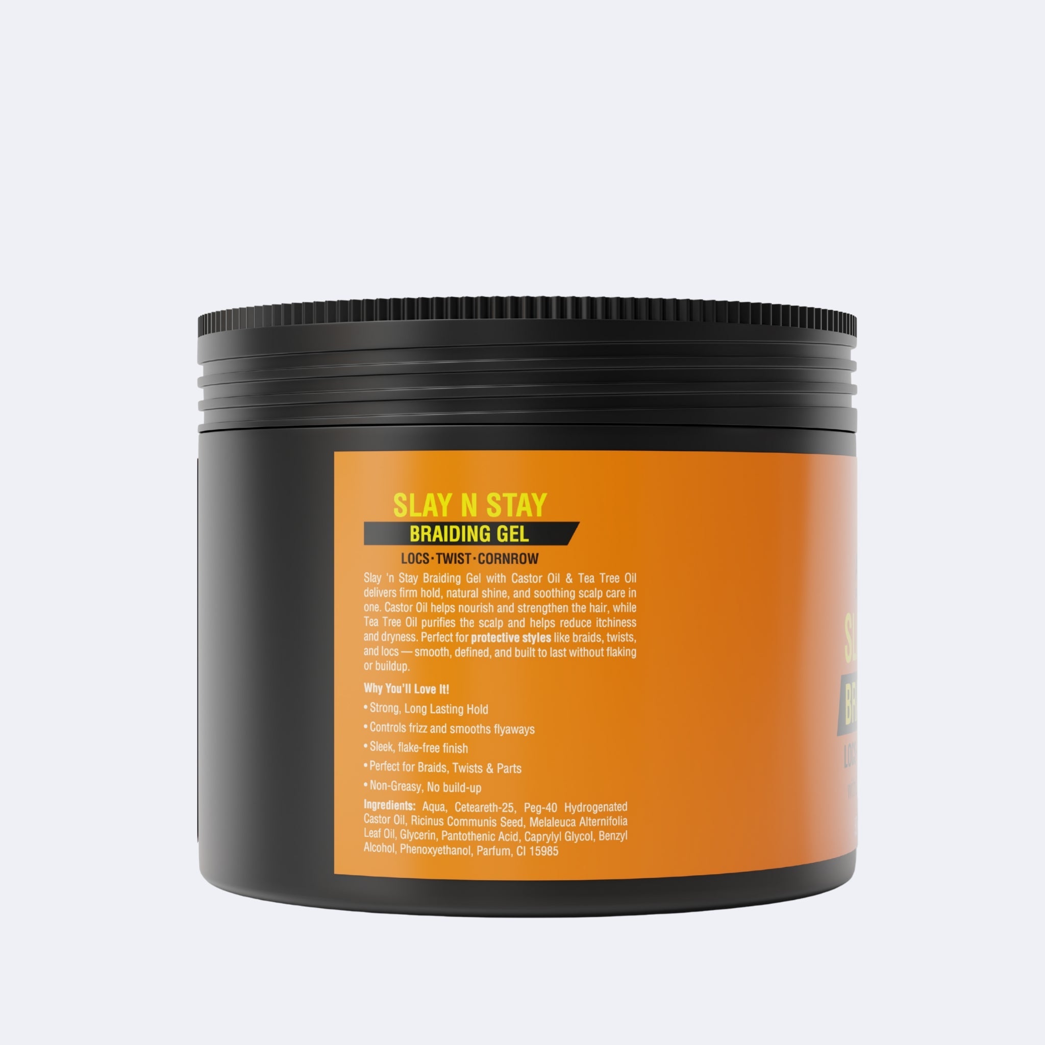 Allored Slay N Stay Braiding Gel Extra Hold 500 ml back label