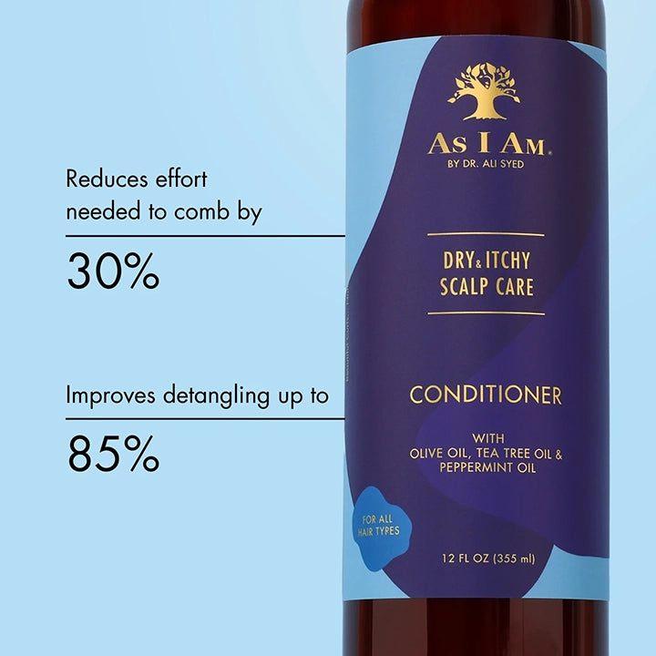 As I Am Dry & Itchy Scalp Care Conditioner 12 oz in use