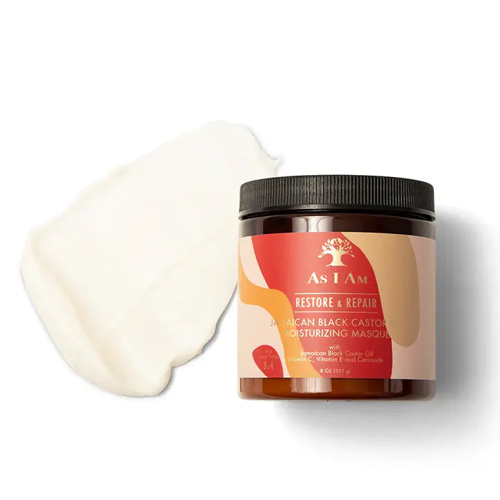As I Am Jamaican Black Castor Oil Moisturizing Masque 8 oz back label