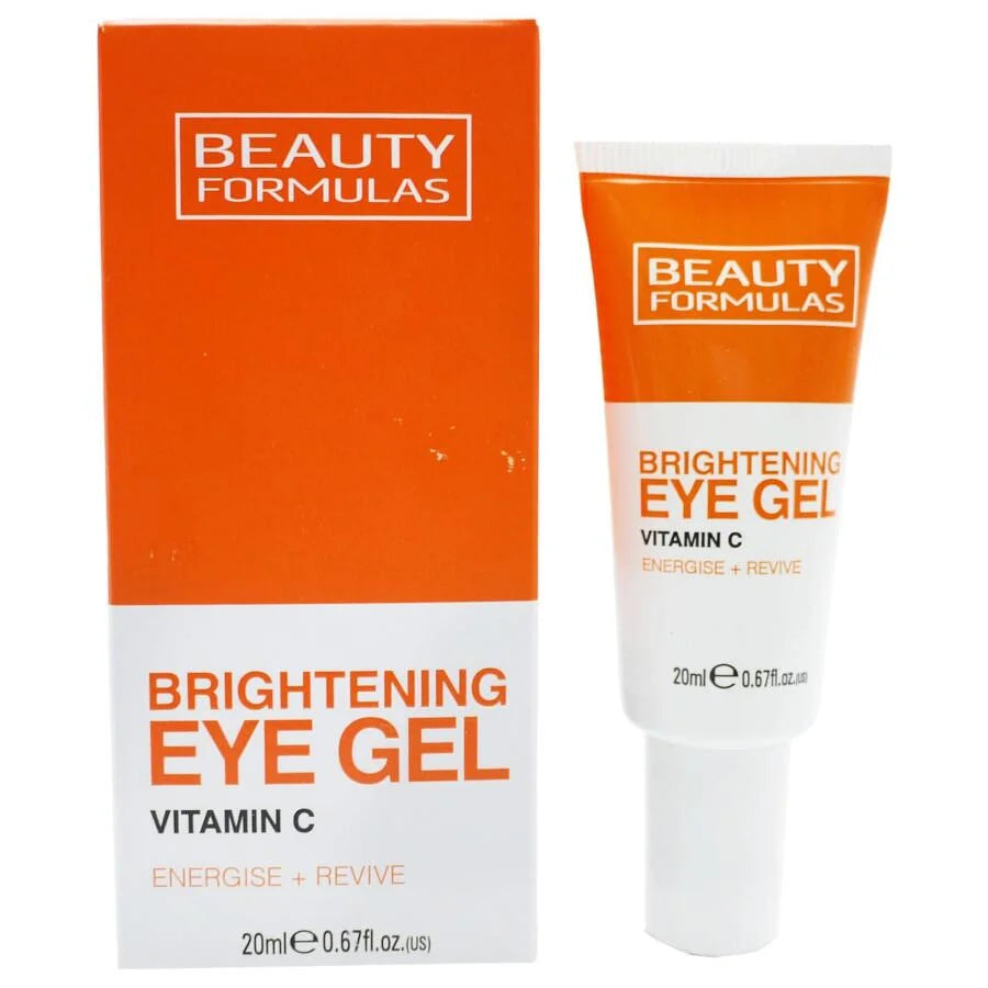 Beauty Formulas Brightening Eye Gel Vitamin C tube and box, 20ml