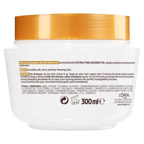 L'Oréal Elvive Extraordinary Oil Coco Multi-Use Mask Intensely Nourishing & Softening for Normal to Dry Hair - Discover L'Oré