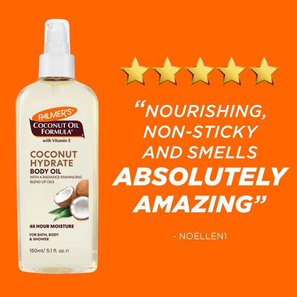 Palmer's Coconut Hydrate Body Oil 5.1oz in use