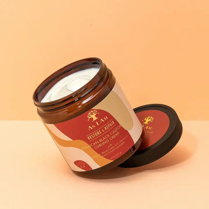 As I Am Jamaican Black Castor Oil Curling Creme 8 oz in use