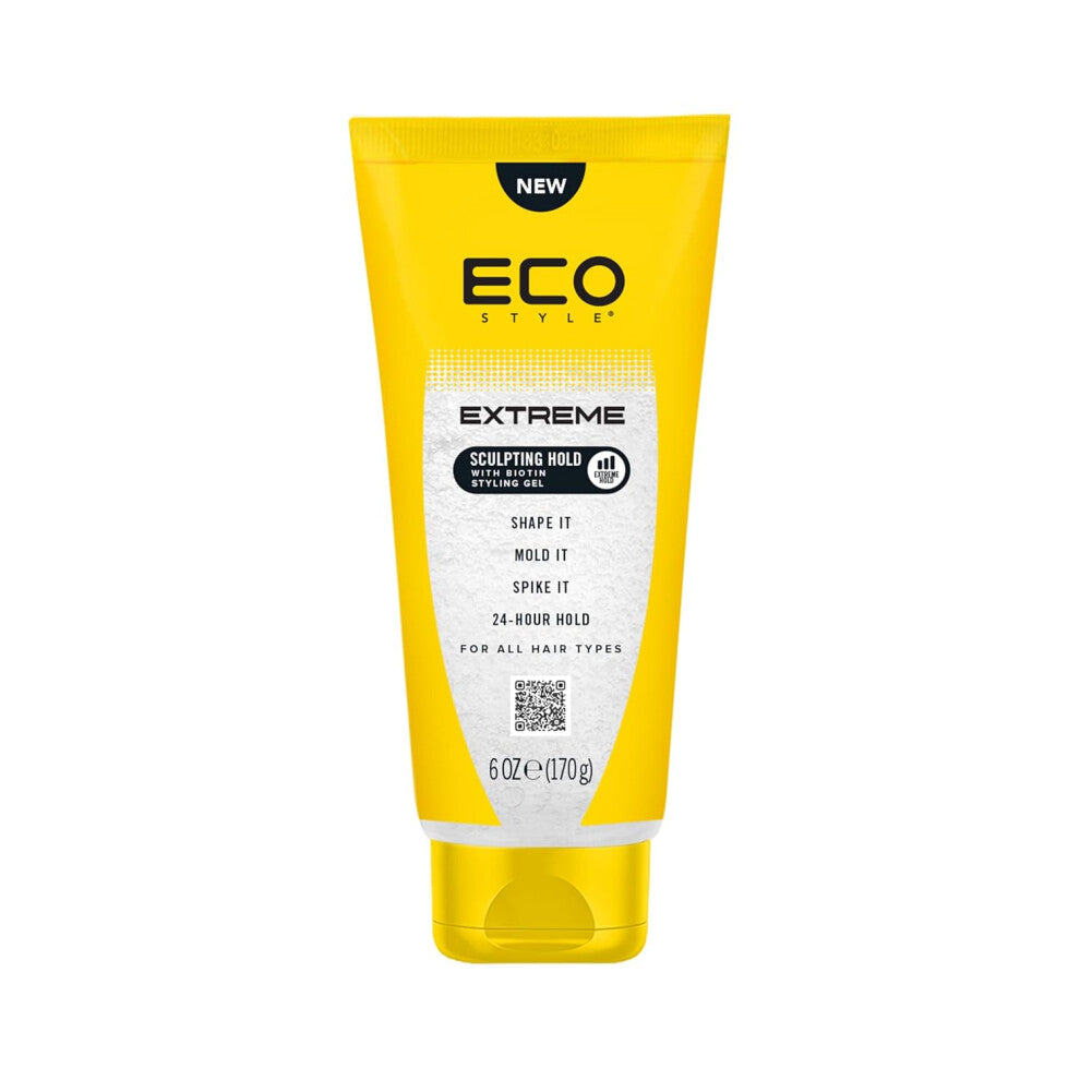 Eco Styler Extreme Sculpting Hold Styling Gel 170g yellow tube, front view