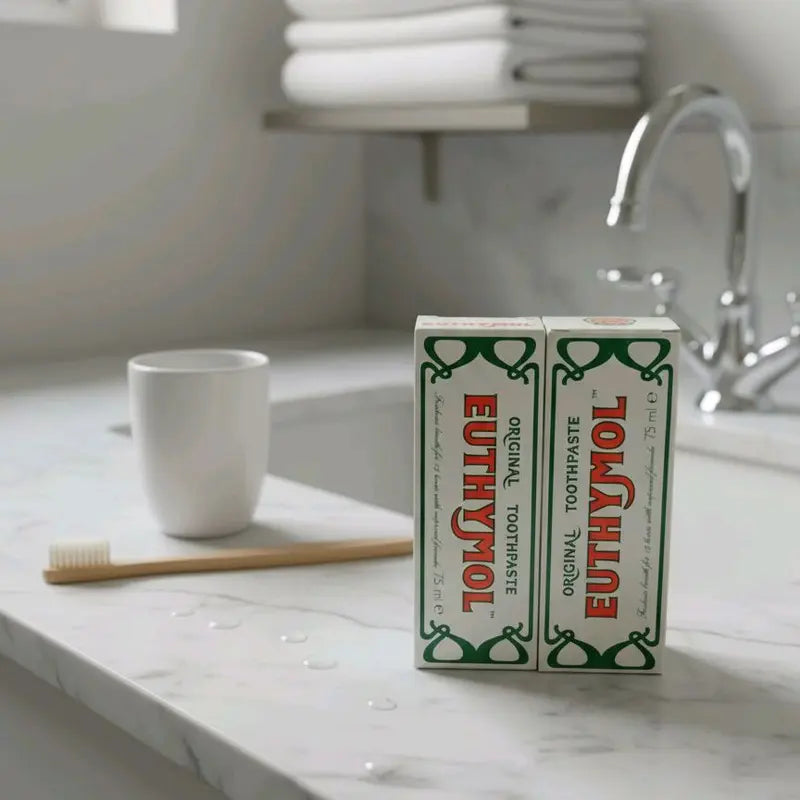 Euthymol Original Toothpaste 2 Pack 75ml Each for Fresh Breath and Oral Hygiene Daily Dental Care