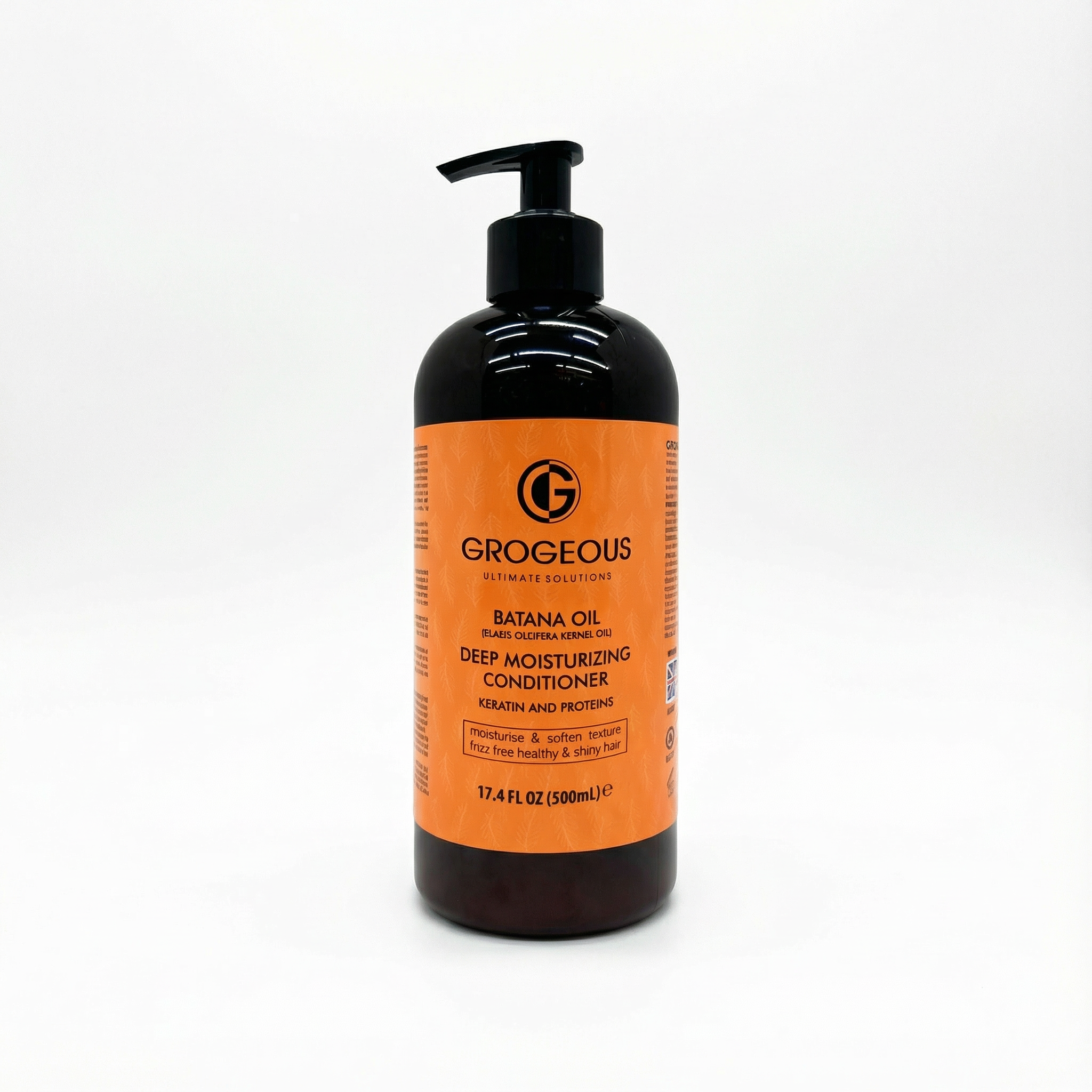 Grogeous Batana Oil Deep Moisturizing Conditioner pump bottle on white