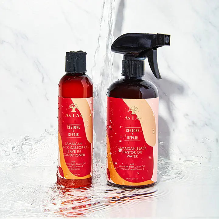 As I Am Jamaican Black Castor Oil Water 16 oz back label