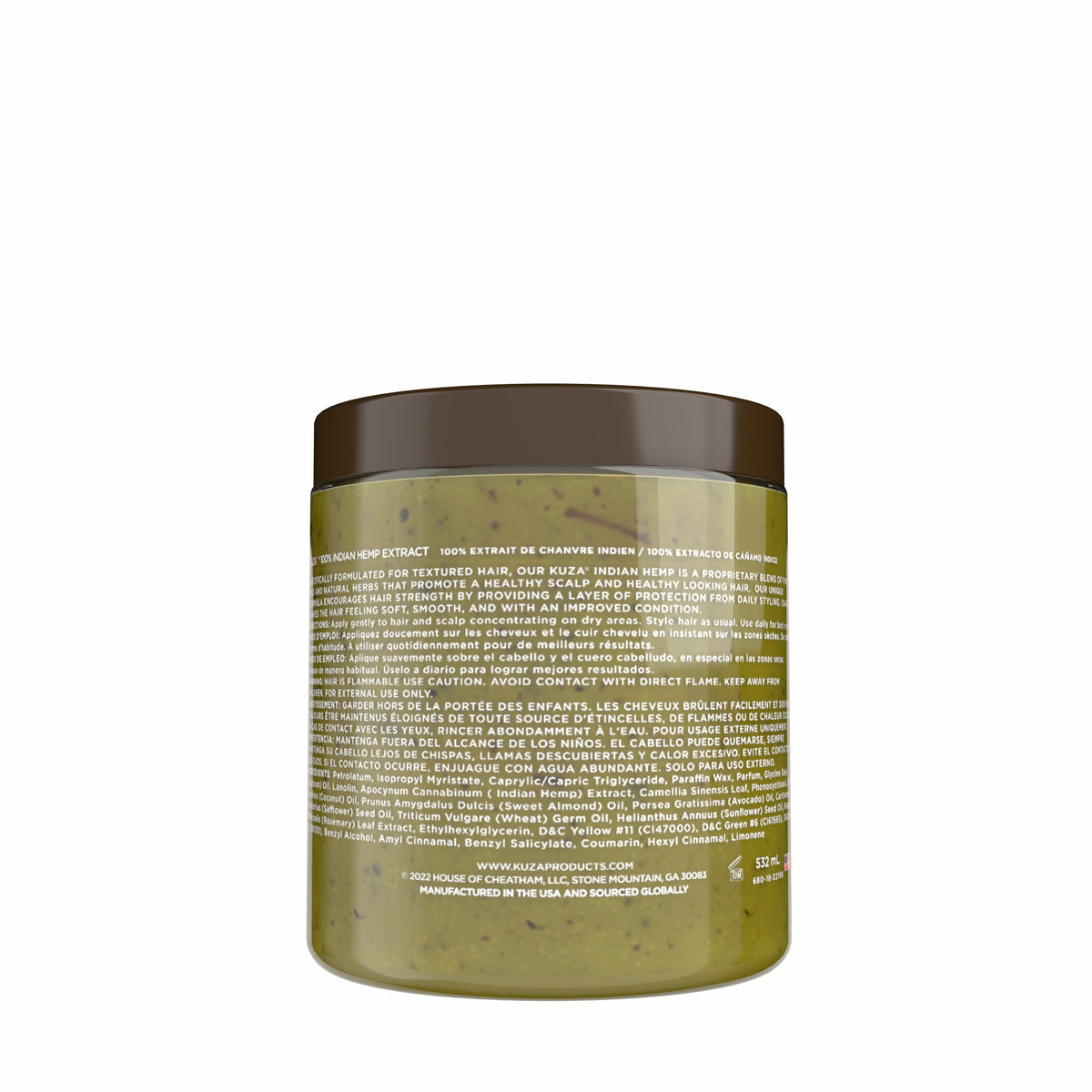 Back of the jar showing the small-print label text