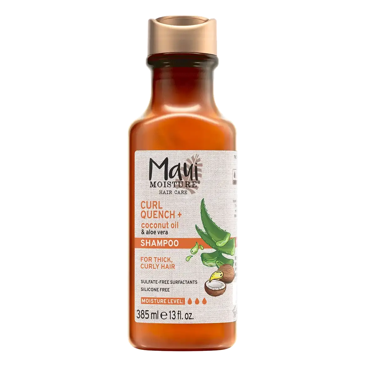 Curl Quench + Coconut Oil Shampoo 385 ml/13 fl oz, front product view