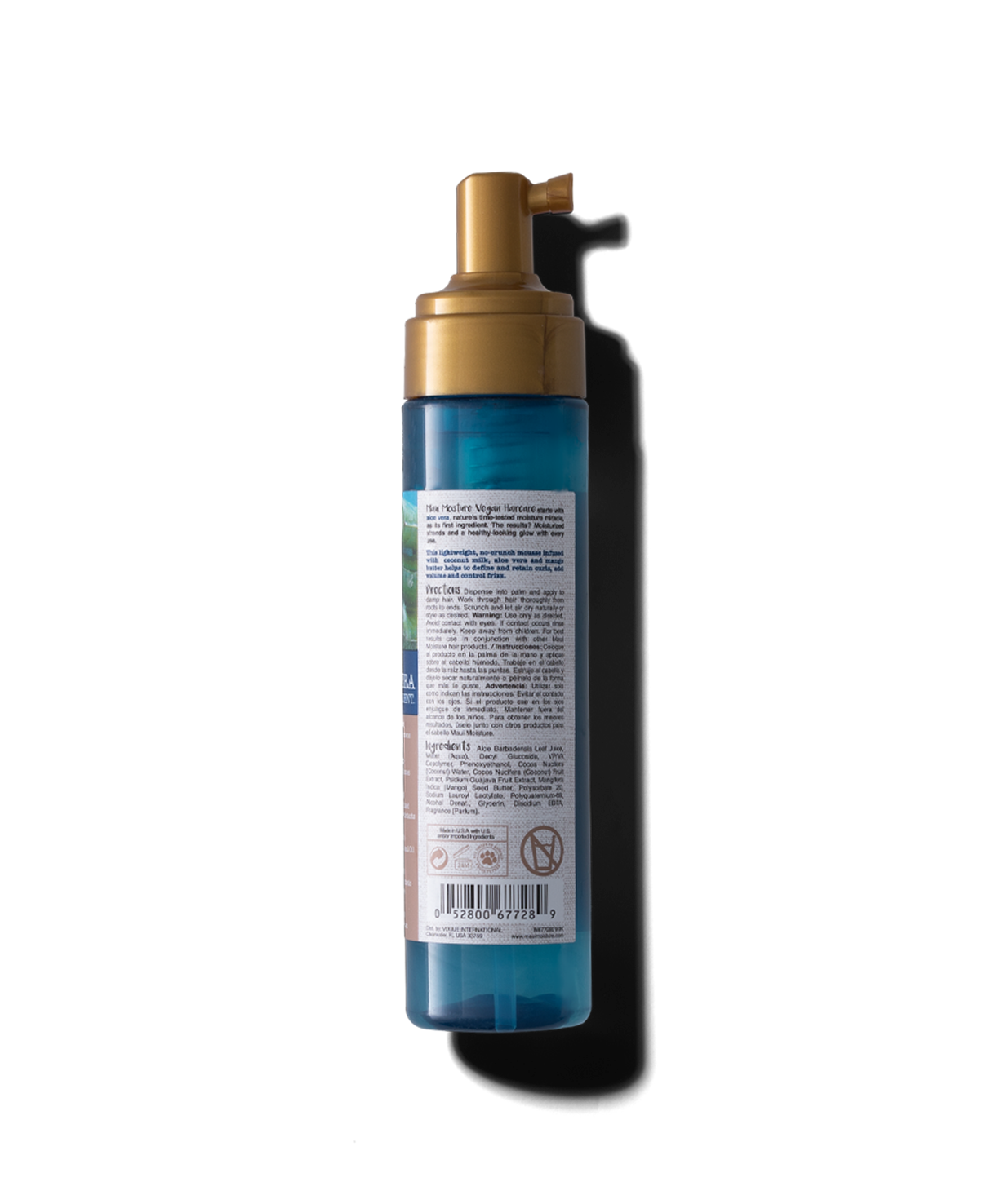 Flexible Hold + Coconut Milk Curl Foam Mousse 251 ml/8.5 fl oz, back label view