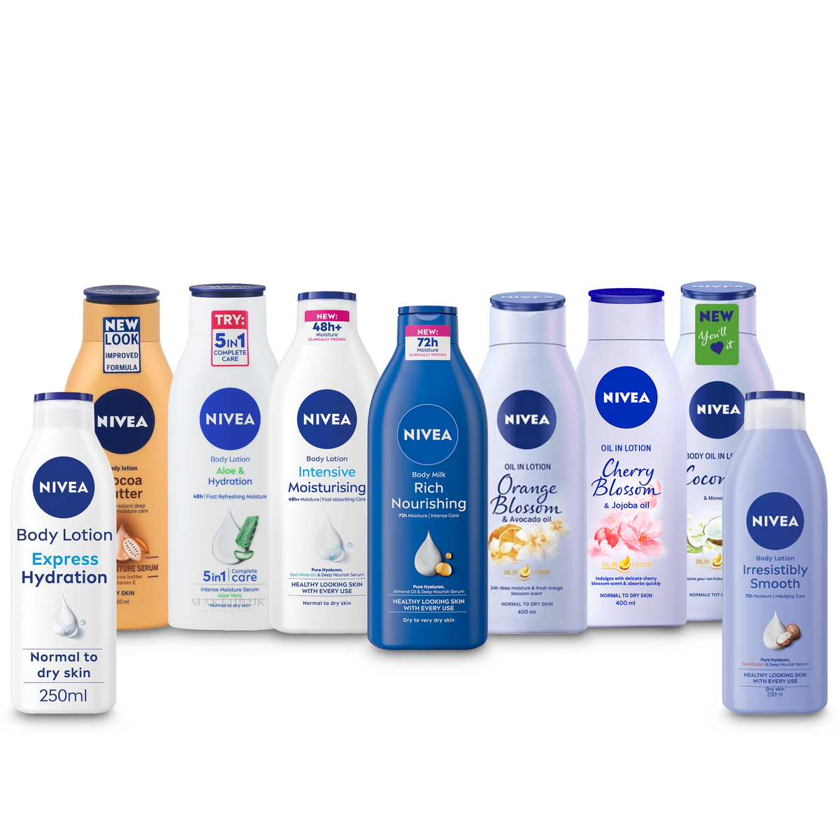 Nivea Nivea body lotion variant lineup
