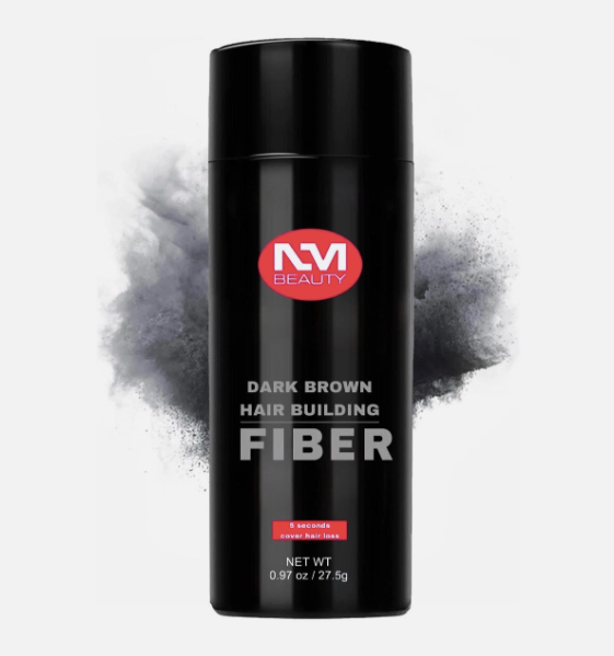 NM Beauty Hair Building Fibres Dark Brown 27.5 g container