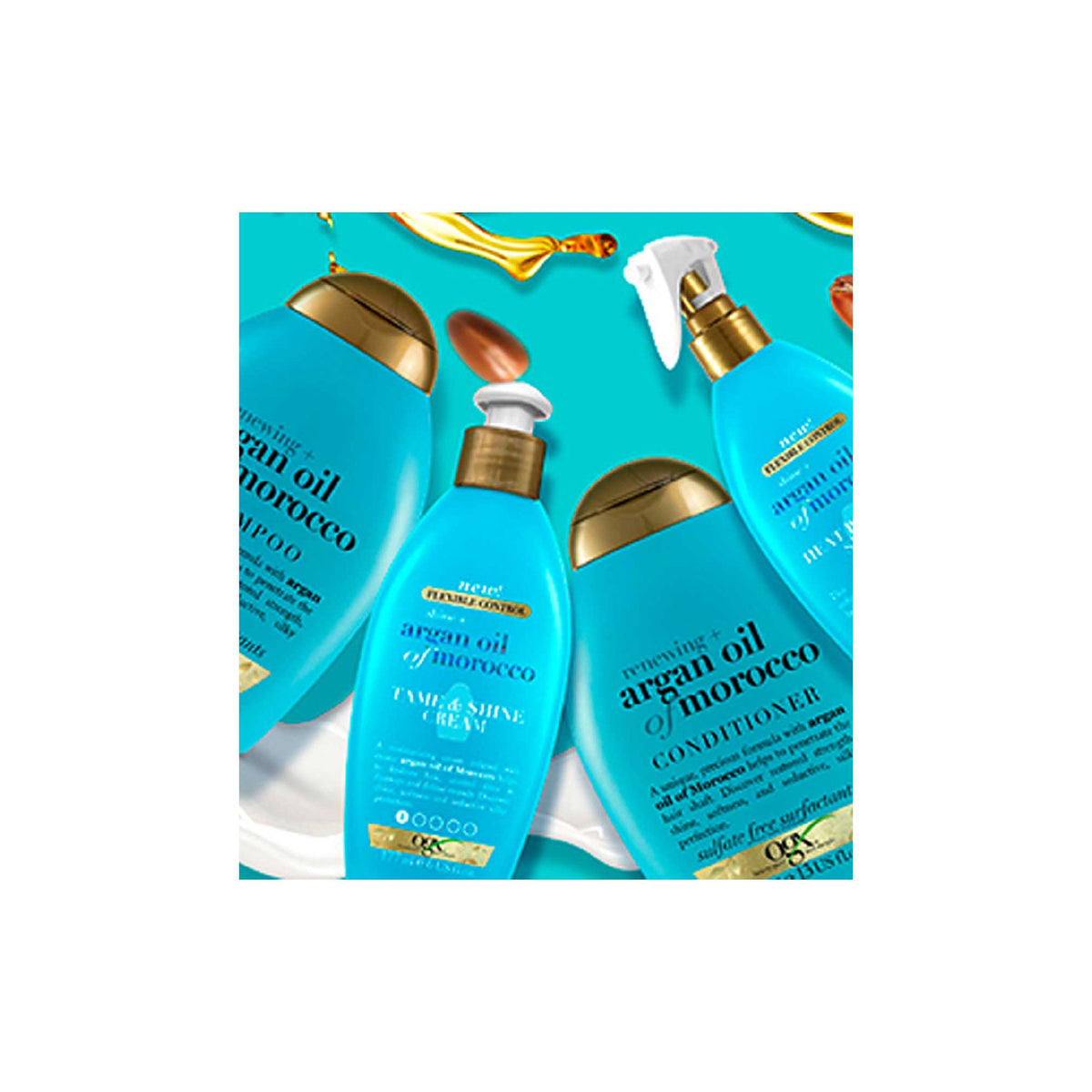OGX Argan Oil of Morocco haircare range collage