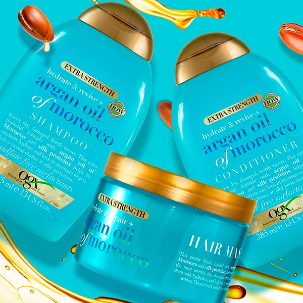 OGX Argan Oil of Morocco shampoo conditioner and hair mask range