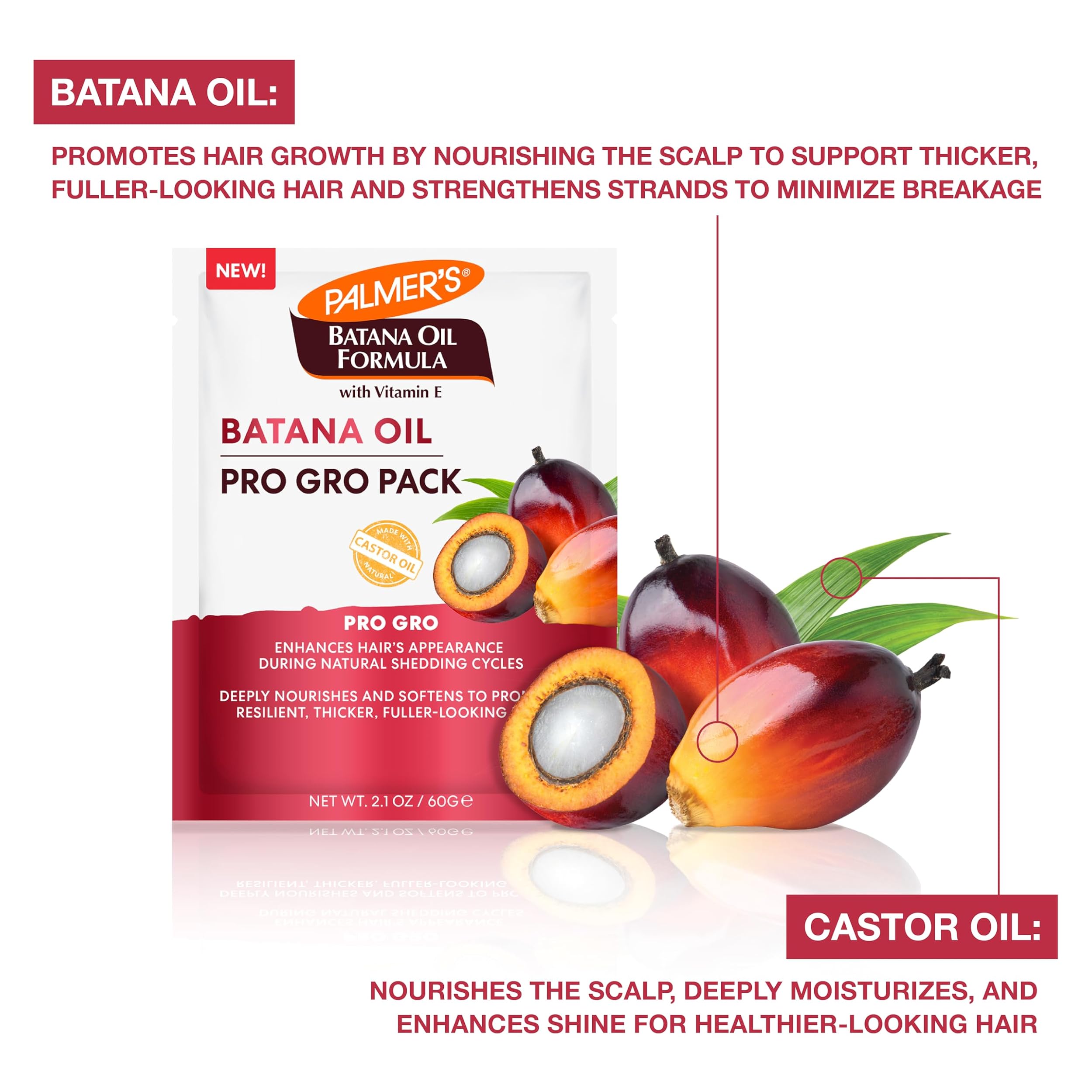 Palmer's Batana Oil Pro Gro Pack Batana and castor oil ingredients