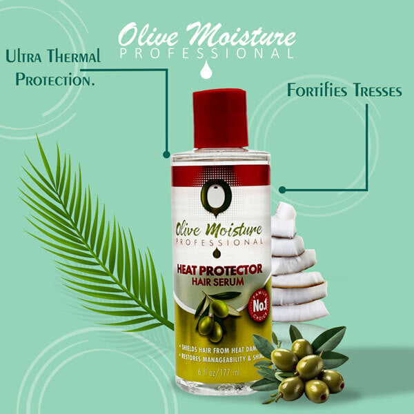 Sérum capillaire protecteur de chaleur Olive Moisture 6 oz