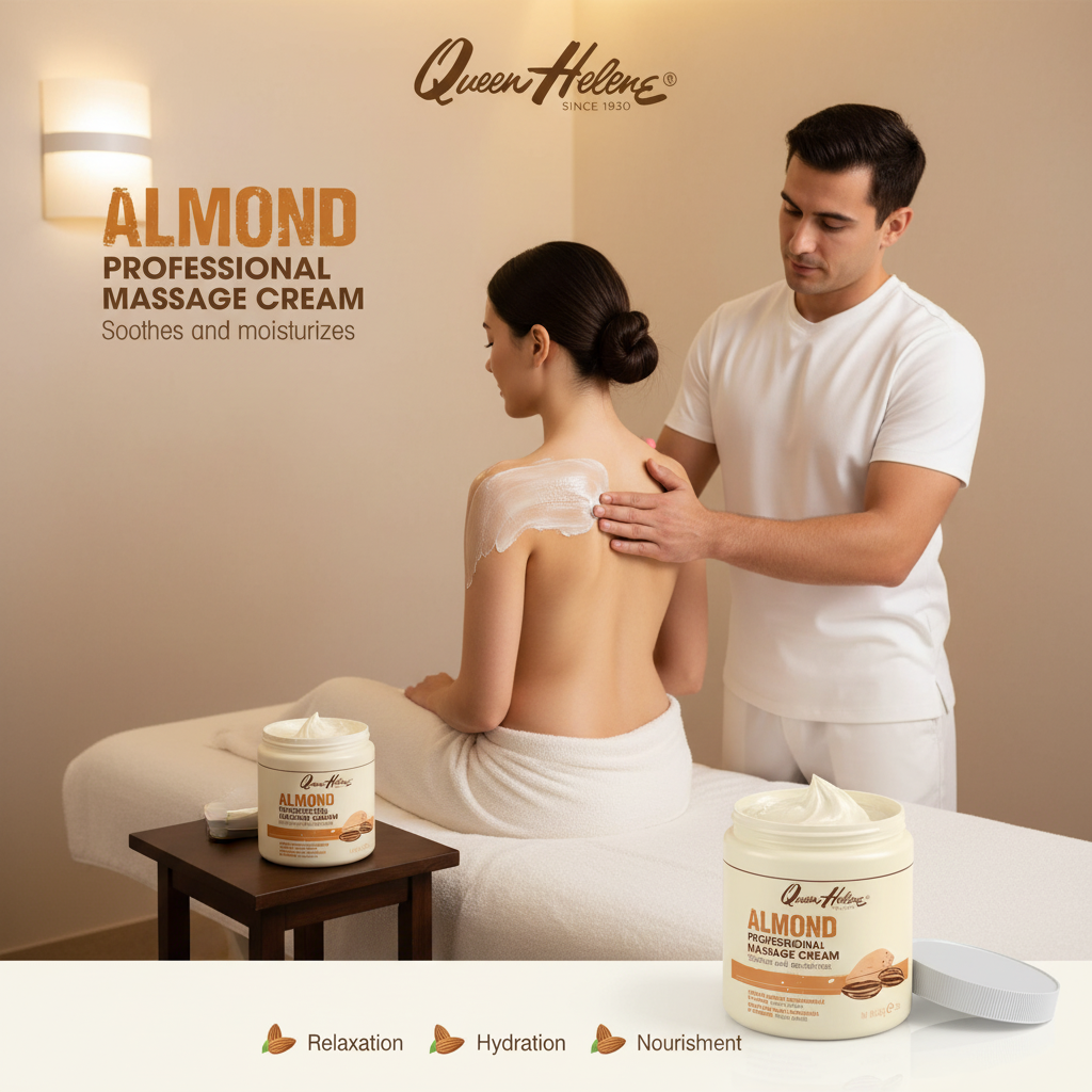 QUEEN HELENE Almond Scented Massage Cream 15 Oz