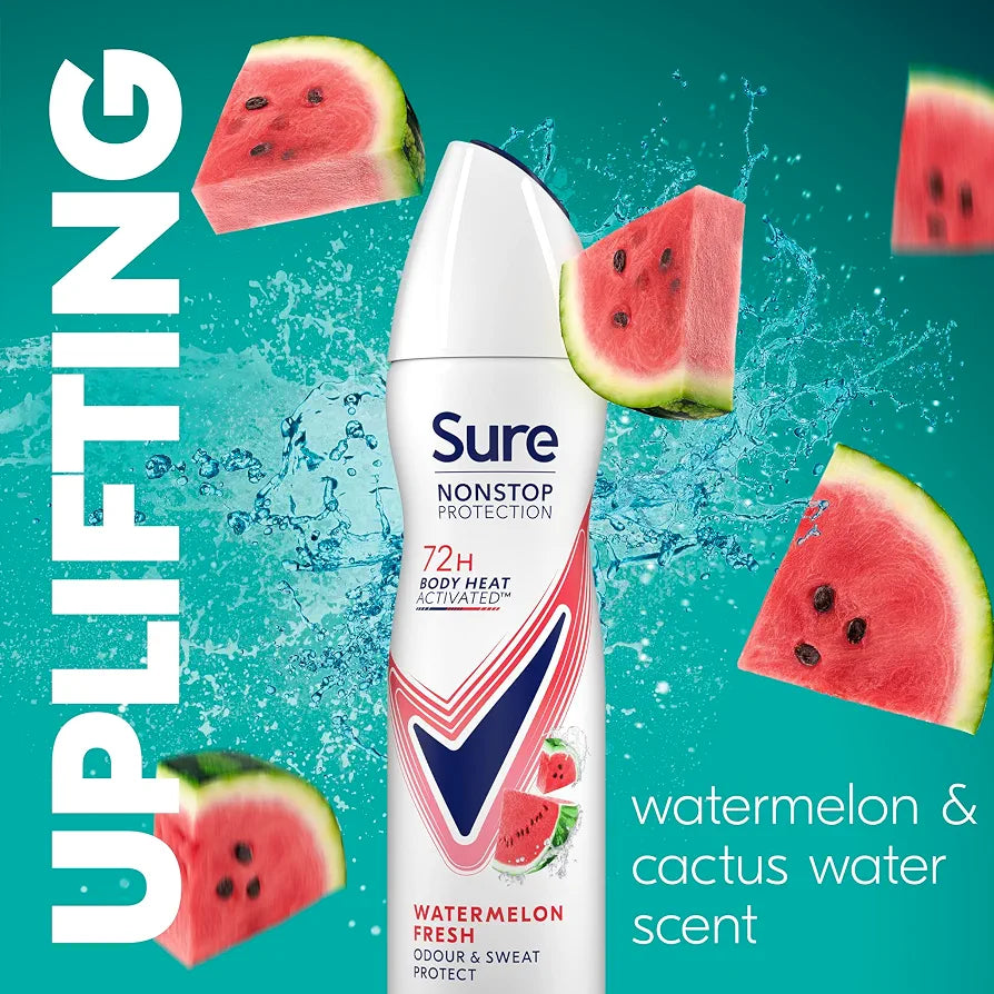 Sure Nonstop Protection Watermelon Fresh Antiperspirant 72-Hour Protection 150 ml/5.1 oz