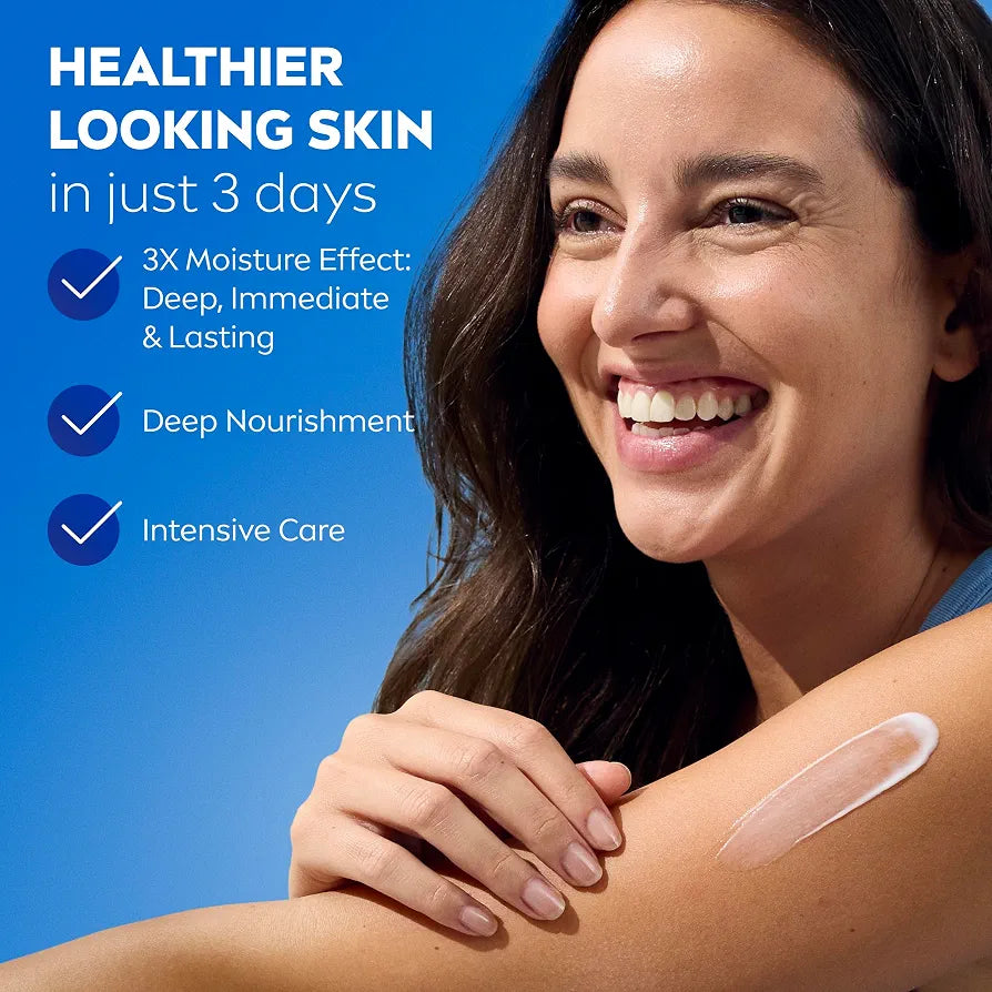 Nivea Crème Corps Nourrissante Riche Hydratation Profonde 48h pour Peaux Sèches