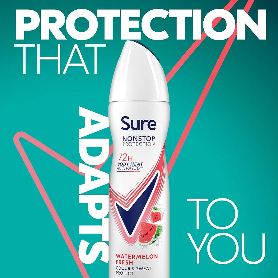 Sure Nonstop Protection Watermelon Fresh Antiperspirant 72-Hour Protection 150 ml/5.1 oz