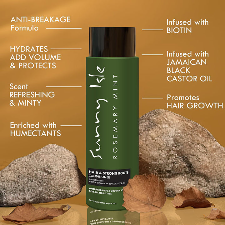Sunny Isle Rosemary Mint Hair & Strong Roots Conditioner 12 oz - conditioner product image 4 - Sunny Isle - TJ Beauty UK