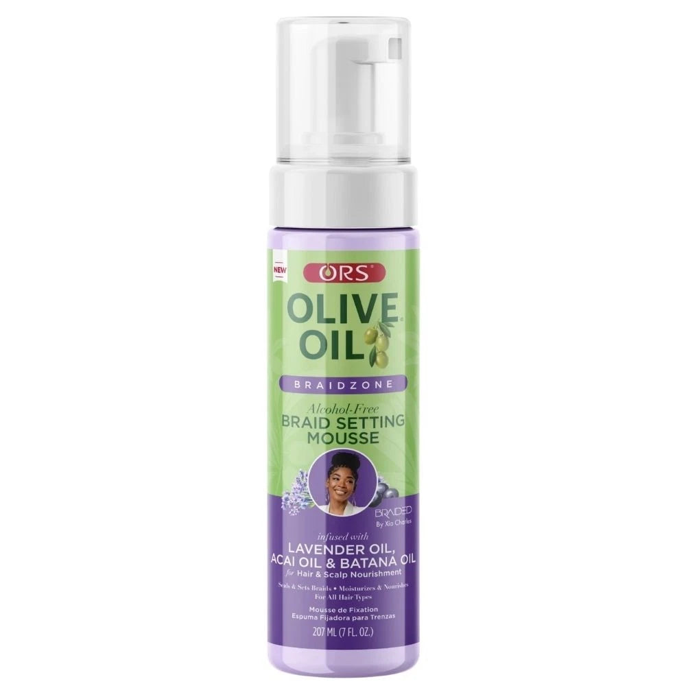 ORS Olive Oil Braidzone Alcohol-Free Braid Setting Mousse 207ml
