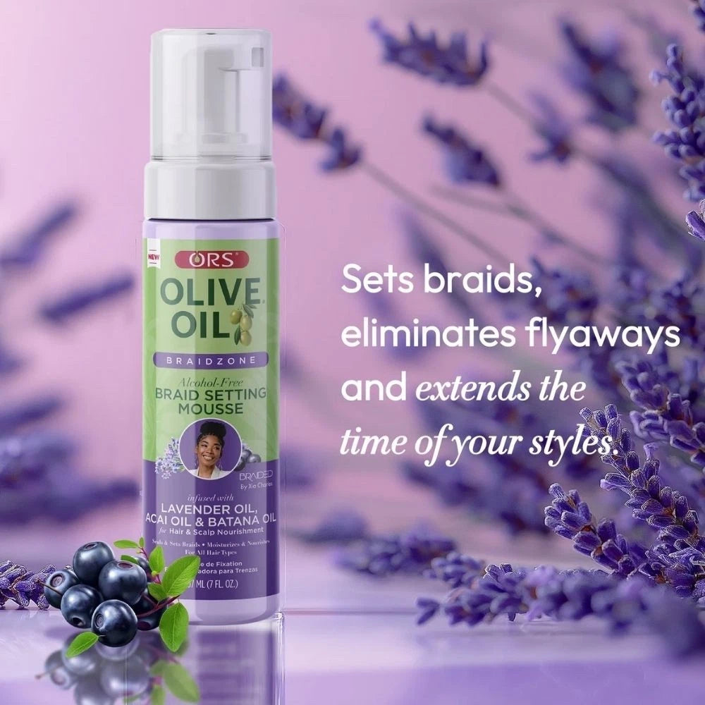 ORS Olive Oil Braidzone Alcohol-Free Braid Setting Mousse 207ml