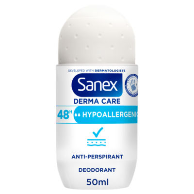 Sanex Derma Care Hypoallergenic 48H roll-on, front view
