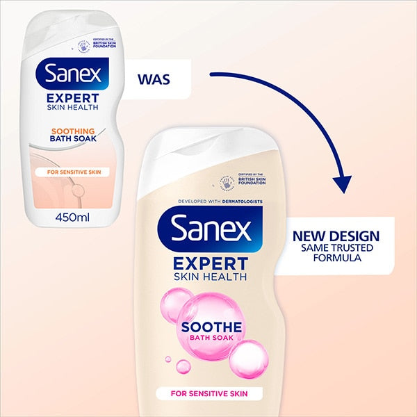 Sanex Soothing Bath Soak packaging update