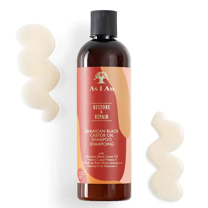 As I Am Jamaican Black Castor Oil Shampoo 12 oz back label