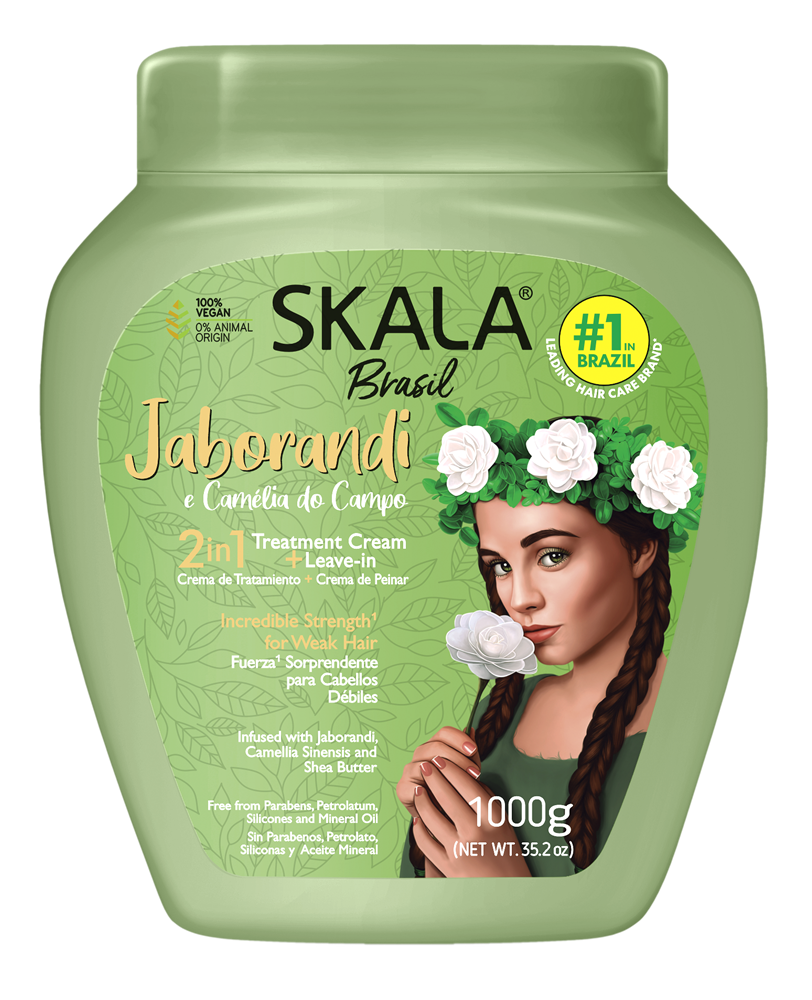Skala Brasil Jaborandi and Camélia treatment cream 1000g green jar