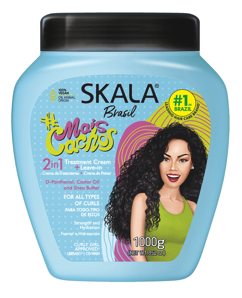 Skala Expert #MaisCachos 2-in-1 hair treatment cream 1000g tub, front view