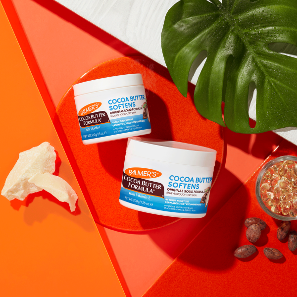 Palmer's Cocoa Butter Solid Formula Jar 4oz for Dry Skin in use