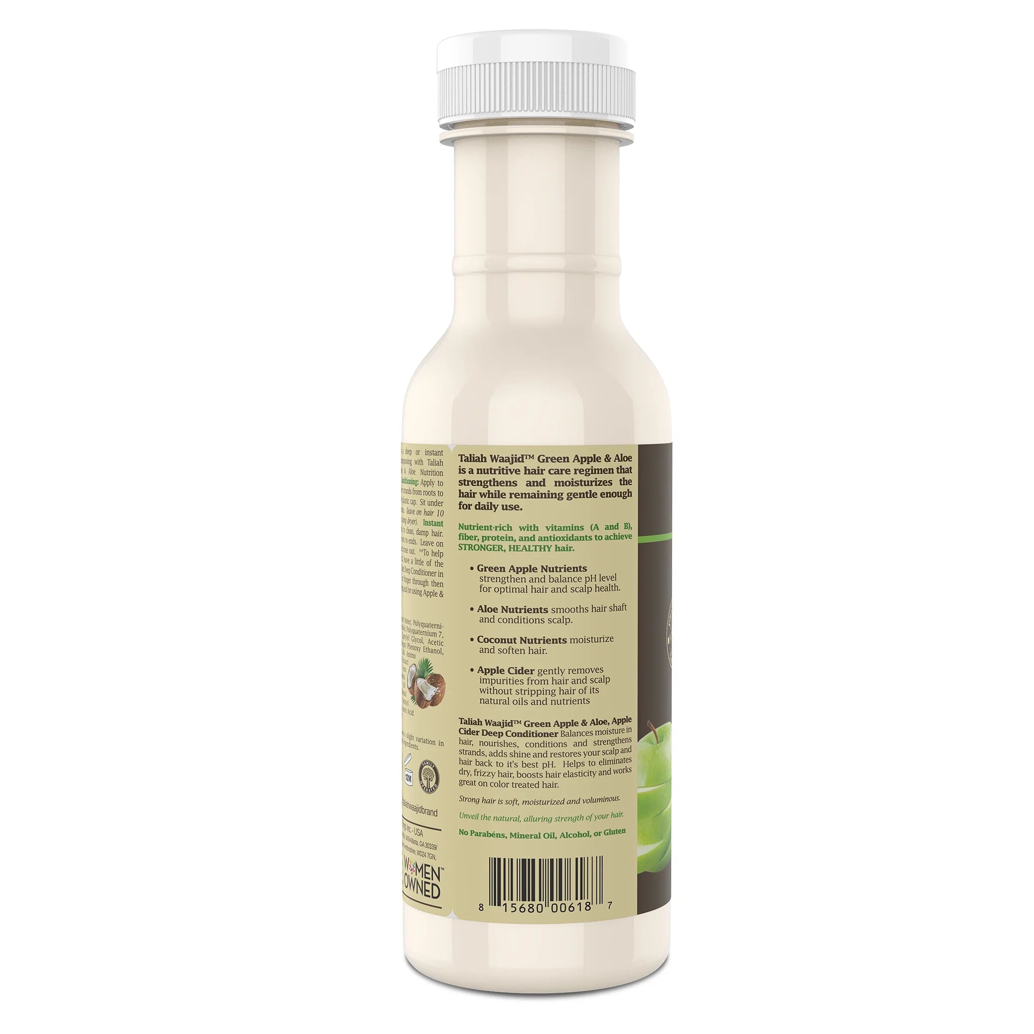 Taliah Waajid Apple Cider Deep Conditioner 12 oz bottle, right label view