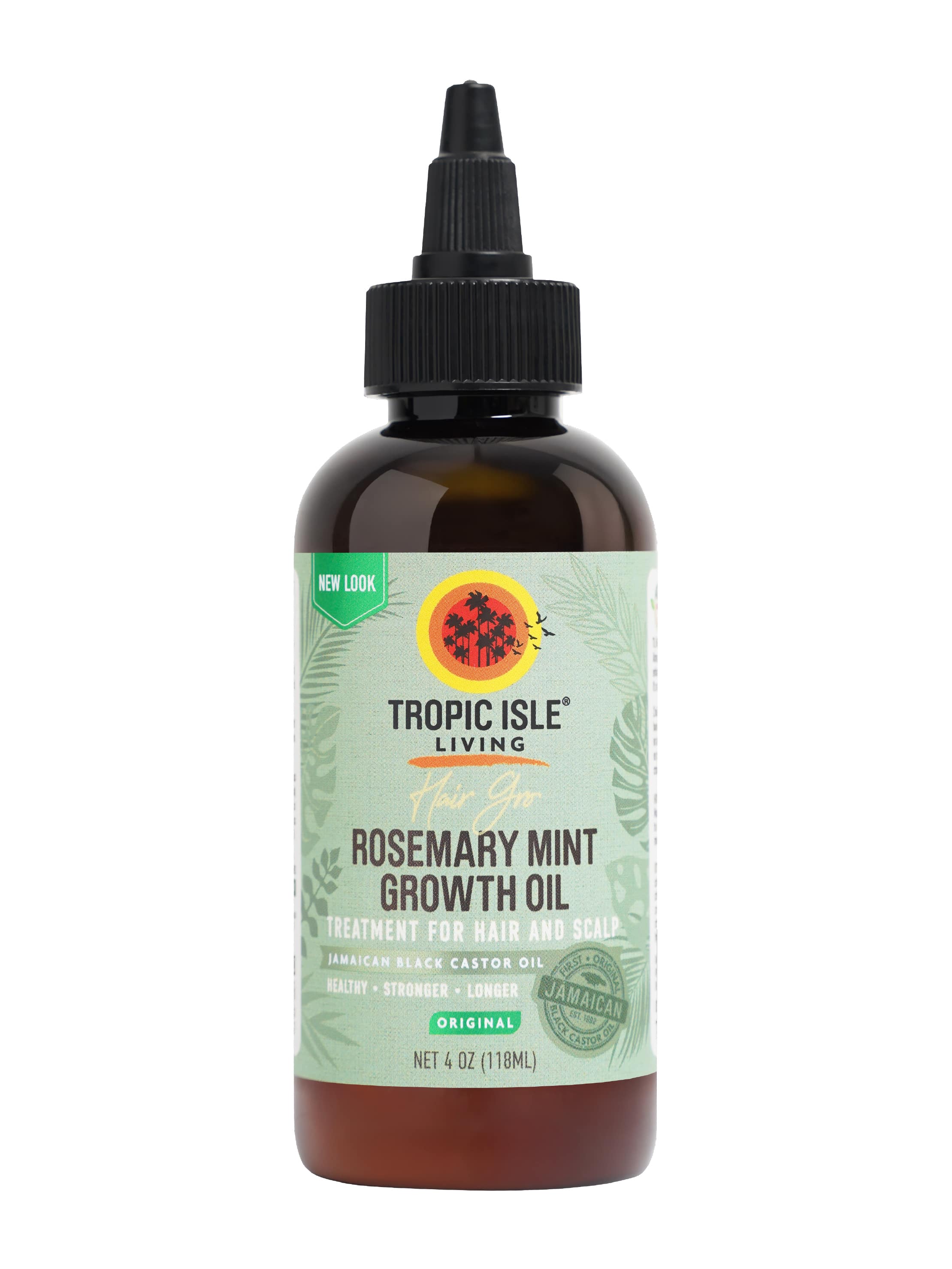 Tropic Isle Living Hair Gro Rosemary Mint Growth Oil front bottle