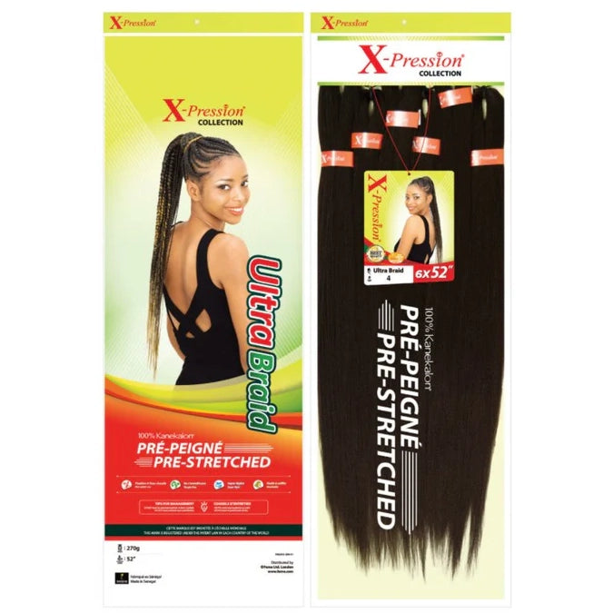 X-Pression - Ultra Braid Pre-Stretched (Pack of 6x 52") colour 4