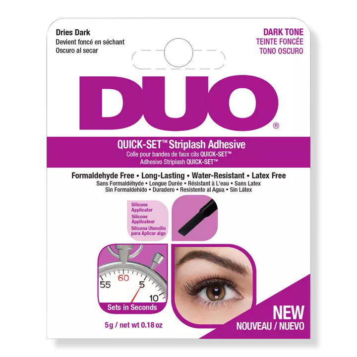 Duo Brush On Striplash Adhesive - Waterproof & Quick-Dry for Secure, Flawless Lashes - Achieve a professional, long-lasting l