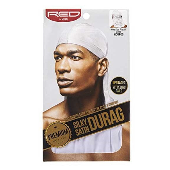 RED BY KISS Silky Satin Durag White HDUP05 1