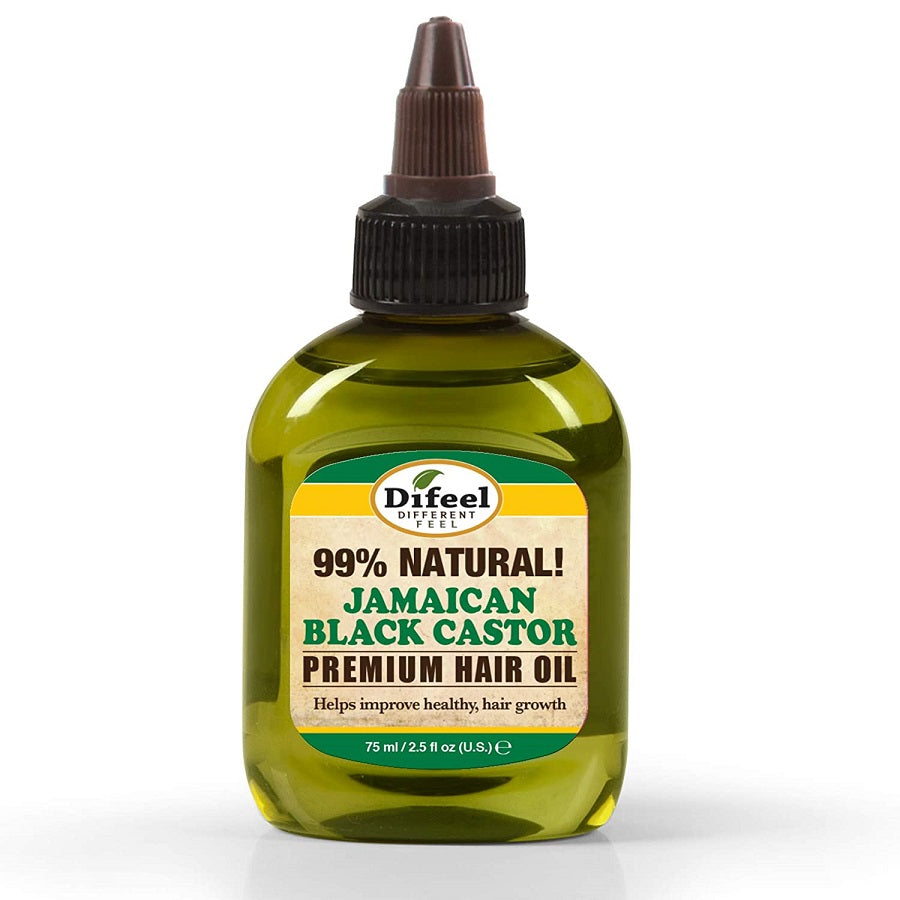 Difeel 99% Natural Jamaican Black Castor Oil Premium Hair Oil for Strengthening & Growth for All Hair Types 75ml/2.54 oz