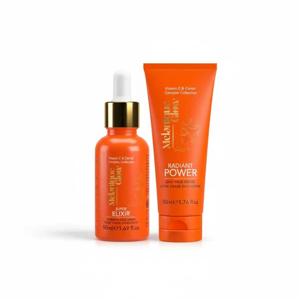Melanique Glow Brightening Trio for Radiant, Even Skin Tone (Serum, Face Cream & Soap)
