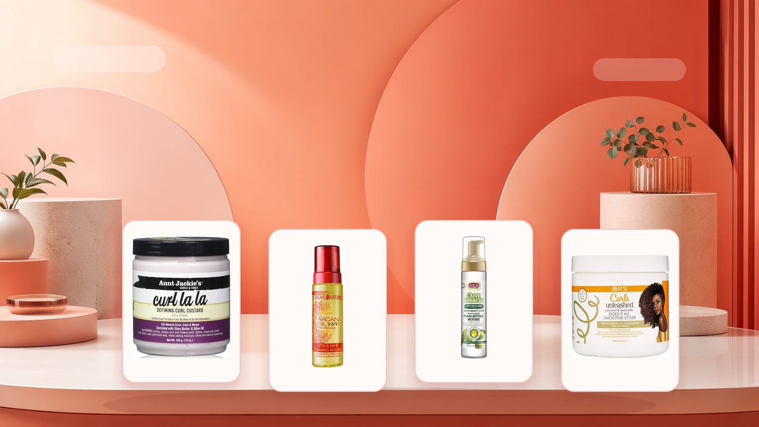 How to Choose Styling Products for Natural Hair product guide with real TJ Beauty product images
